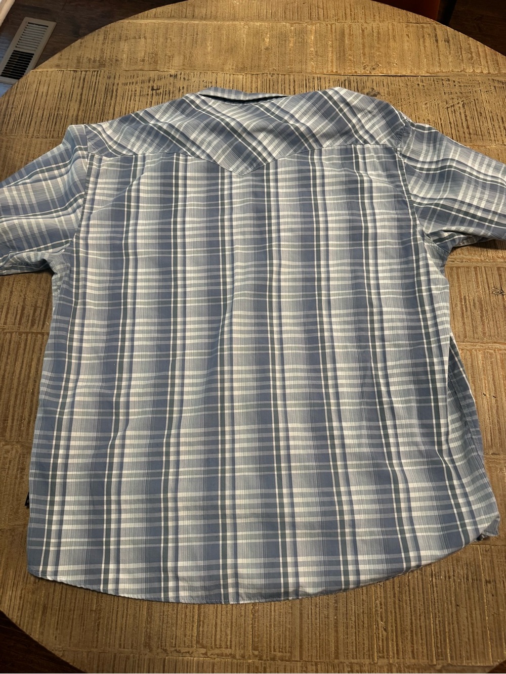 Men's howler brothers Short-Sleeve Light Blue Plaid Button-Down Shirt - Casual - Picture 4 of 4